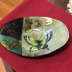 Glazed Butterfly Bowl trinket jewelry serving